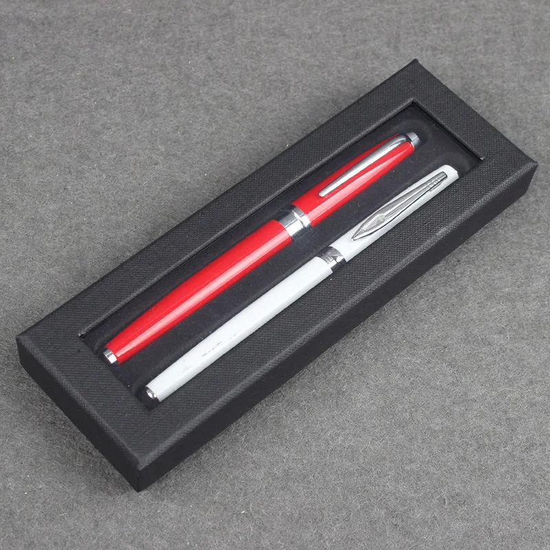 100Pcs Büro Doppel Stift Display Verpackung Boxen leere Geschenk Schmuck Verpackung Box Akzeptieren Individuelles Logo Stift Verpackung Box Papier fall