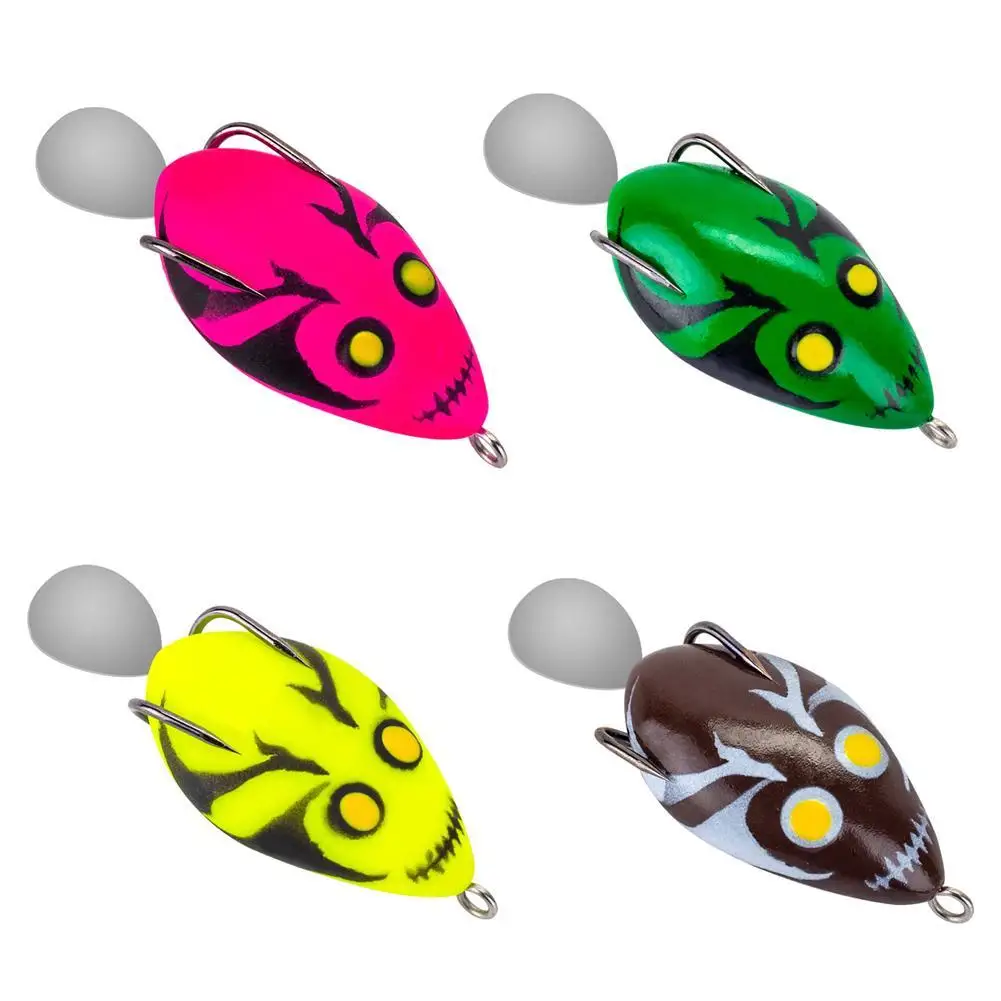 4Cm/6G Mini Soft Frog Fishing Lure Spinner Bait Metal Sequin Double Hook Thunder Frog Bait Micro Topwater Wobblers Swimbait