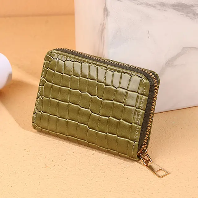 Crocodile Pattern Organ Style Card Holder Fashion Elegant Multi-function Coin  Purse Women Small Wallet Zipper Card Bag Simple - Card & Id Holders -  AliExpress