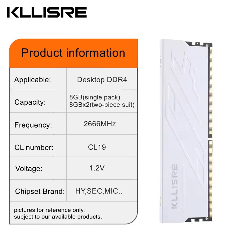 Kllisre DDR4 8GB 2666MHz 3200MHz デスクトップ RAM メモリ DIMM 高互換性メモリ