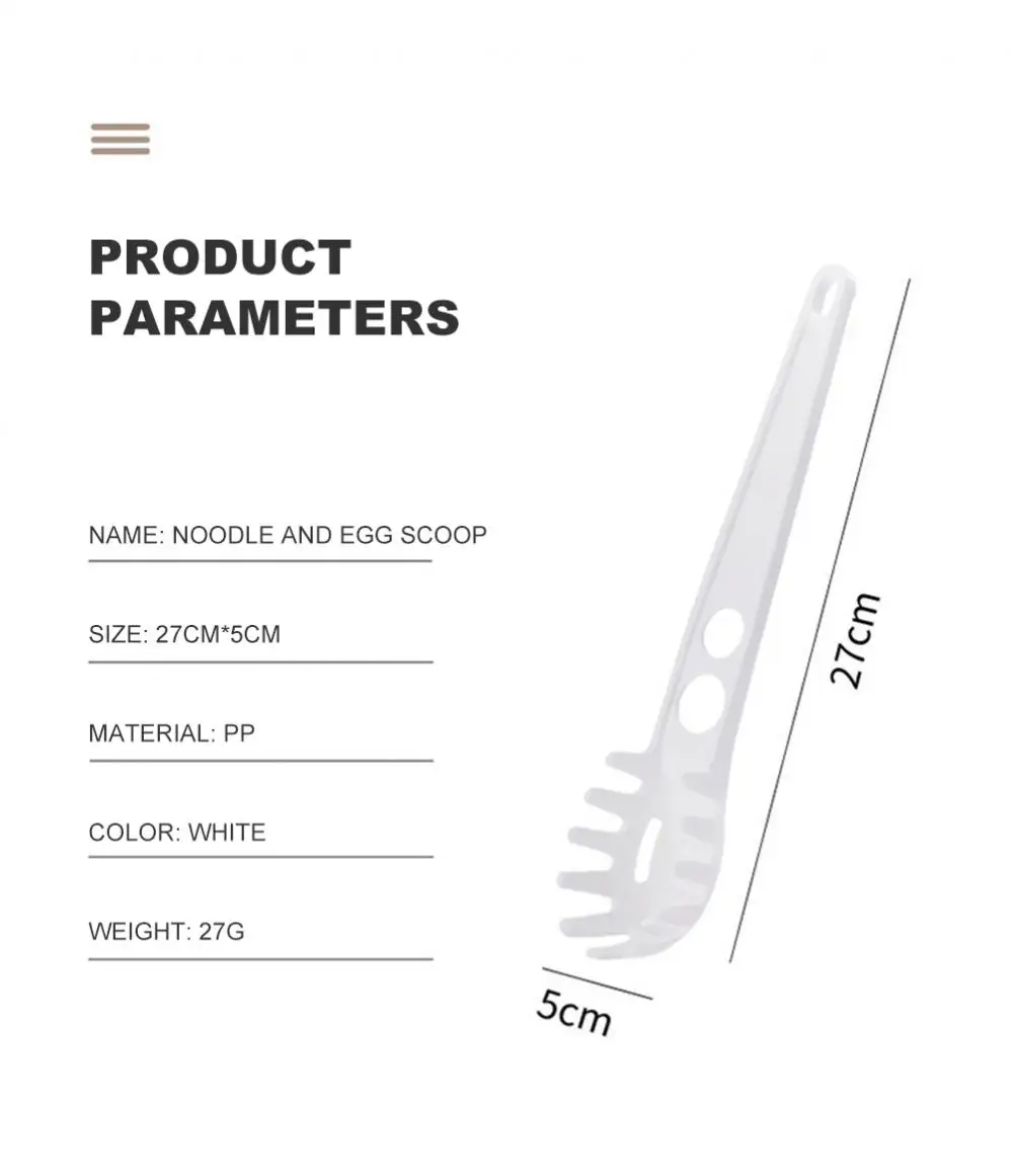 S68d6e29035ad47e6a6143258d091ee54g Durszlak do makaronu Spaghetti separacja żółtka gałka do jaj Separator białka filtr z tworzywa sztucznego łyżka do odpływu akcesoria kuchenne