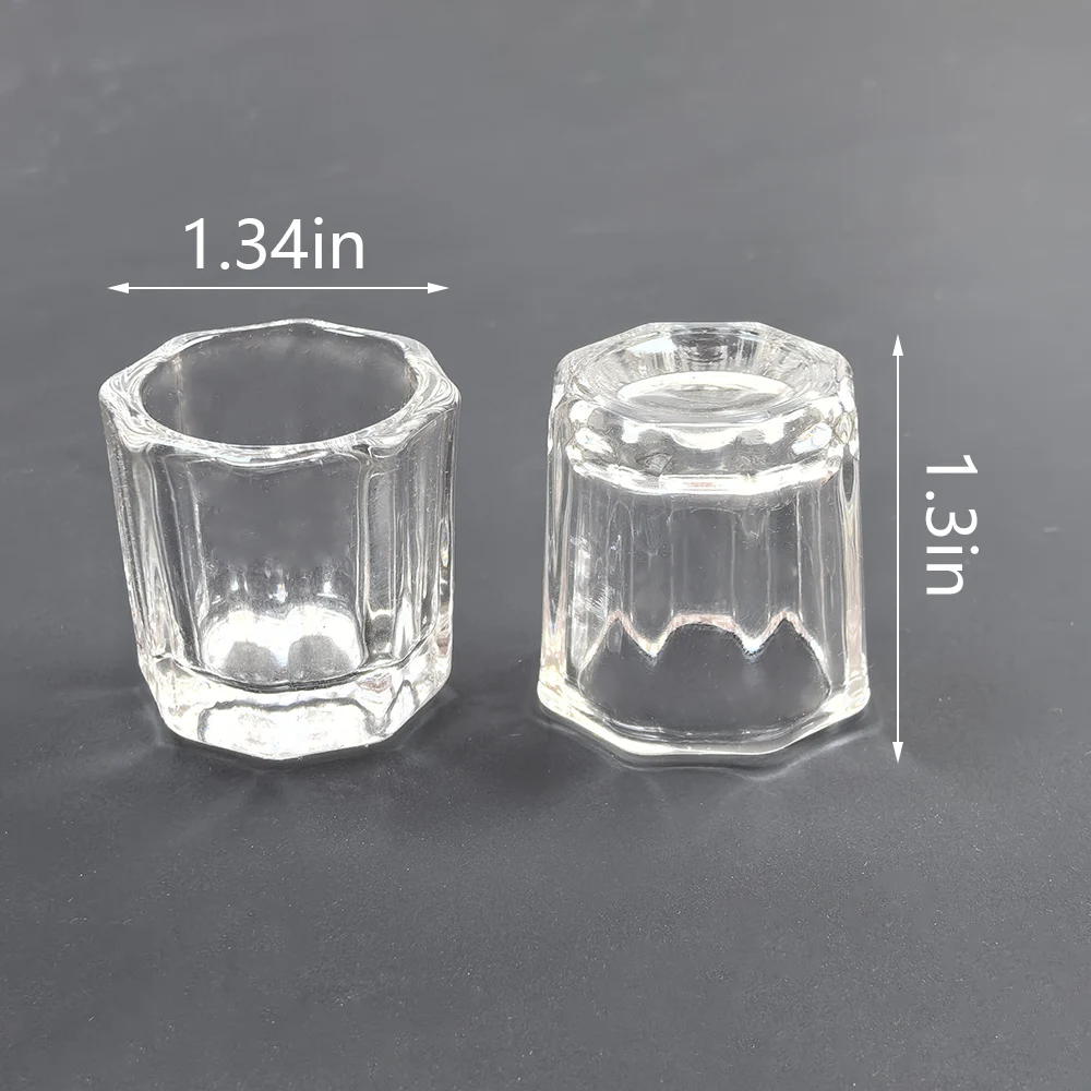 Nail Art Acrylic Liquid Cup Dappen Dish Container Glass Crystal Cups Glassware Tools for Nail Art Design 4