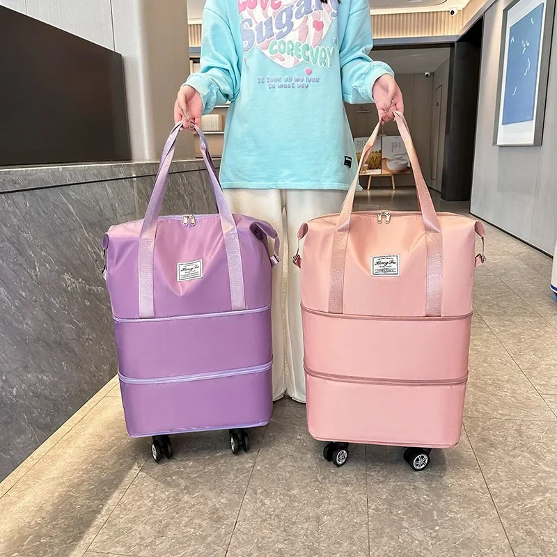 Universal Wheel Student Business Trip Waiting For Birth Storage Bag Waterproof Expandable Duffle Bag Travel Large Capacity