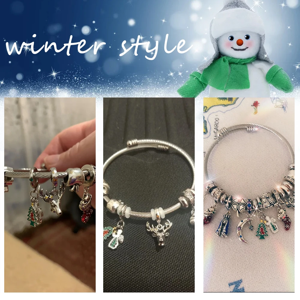 Fit Original Pandora 925 charms winter | 925 Silver Charm Halloween  Christmas Beads Pendent Dangle AliExpress