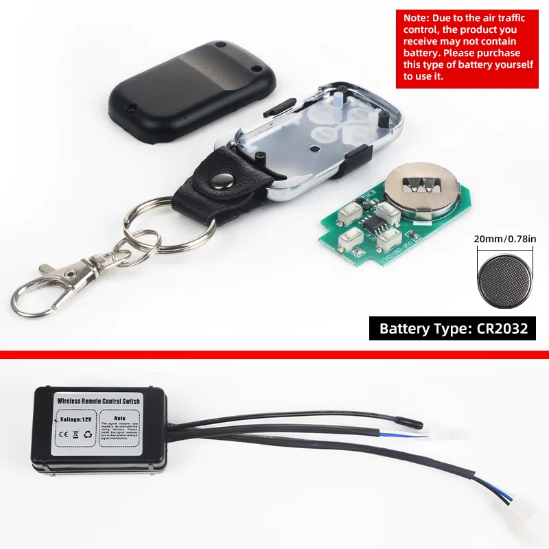 Engine Cable Set Under Key Double Positive Cable LED Button IP67 Fuse Relay 300w 40A