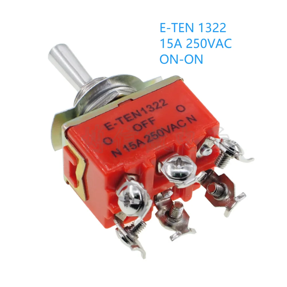 15A 250V Toggle Switch E-TEN1021/1121/1122/1221/1321/1322 On-Off On-On On-Off-On 4 Foots Drop Shipping