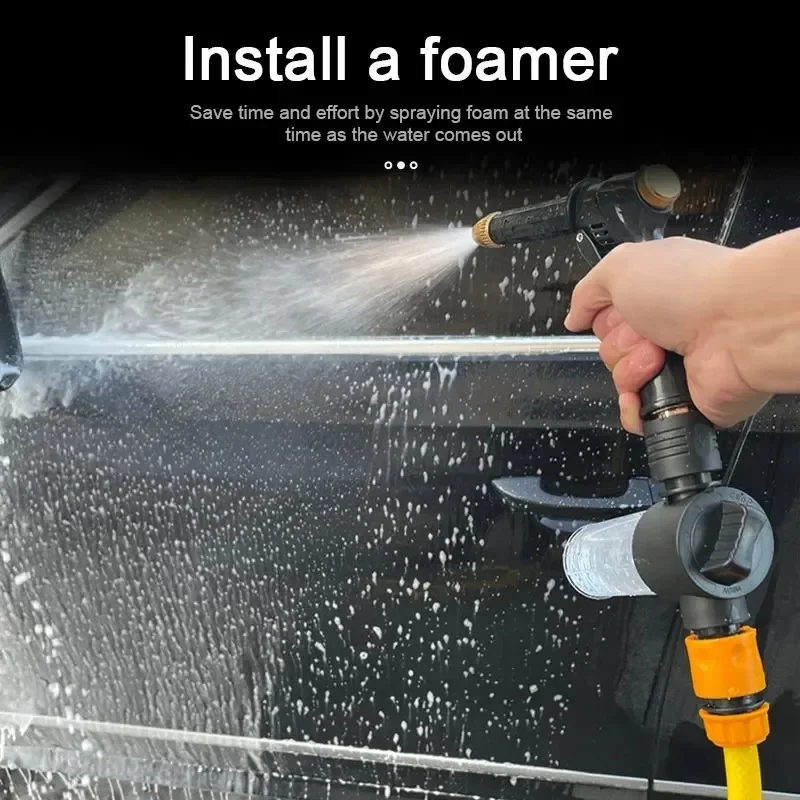 Pressure Washer Gun SEAMETAL-Pistolet nettoyeur haute pression canon &agrave; mousse arroseur de jardin pulv&eacute;risateur livres de voiture kit d'outils