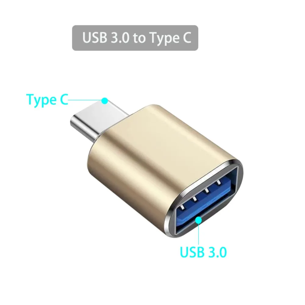 USB3.0 to Type C Male Adapter USB A to USBC Connector OTG Type C Converter Car Charging Adapter for MacBook Mobile Phone 6