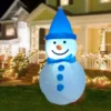 Christmas Snowman Inflatable Toys 1m Blow Up Yard Decoration with Led Lights for Garden Lawn Outdoor Indoor New Year Party Decor 1