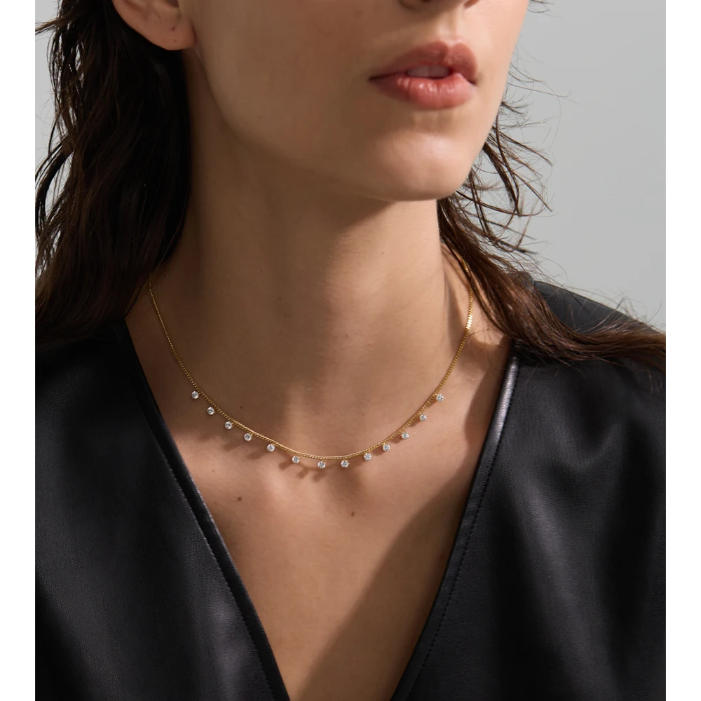 Yhpup Necklace Cubic Zirconia Women