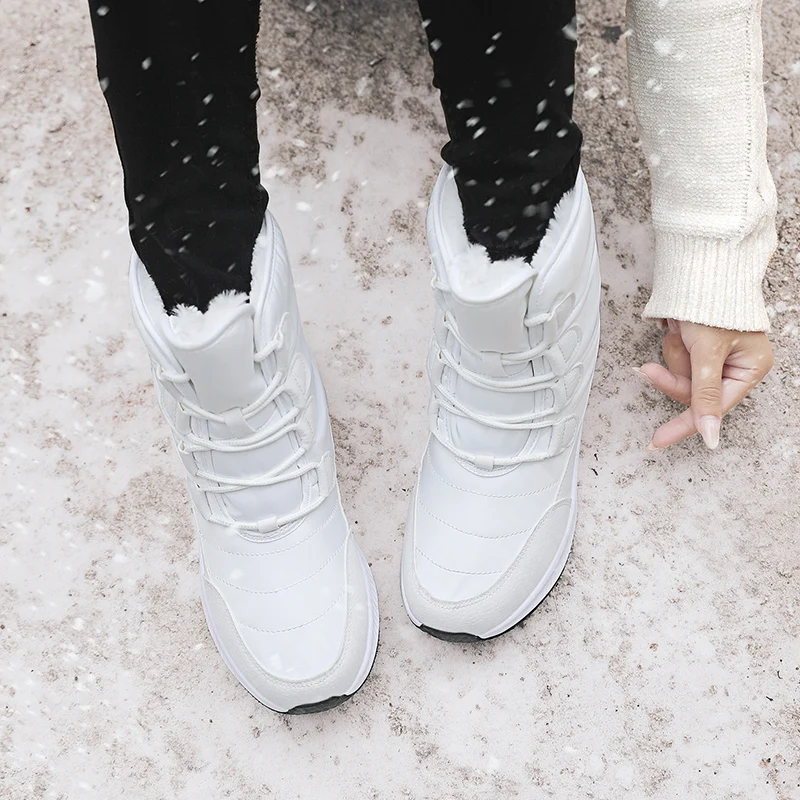 Women Boots Winter White Snow Boot Short Style Upper Non-slip