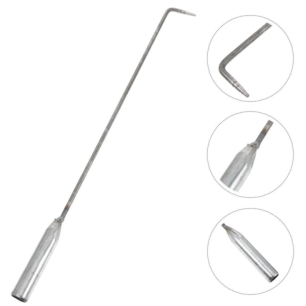 Household Fire Poker Fireplace Poker Handheld Charcoal Camping Fireplace Steel 1pc For Fire Pit Campfire 33cm