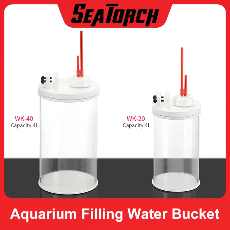 Seatorch 2L4L Aquarium Filling Water Bucket Water Supply Device Fish Tank Can Clip Cleanable Replenishment Bucket