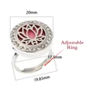 Just Breathe Plain/Rhinestone Finger Ring Resizable 316L Stainless Steel 20mm Diffuser Aromatherapy Locket Ring Free 10Pads 3