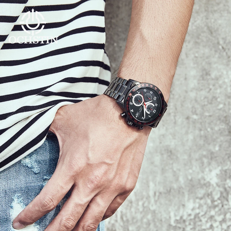 Ochstin 2024 Pilot Series Leisure Fashion Multi functional Quartz Movement Waterproof Watch Men's Quartz Watch
