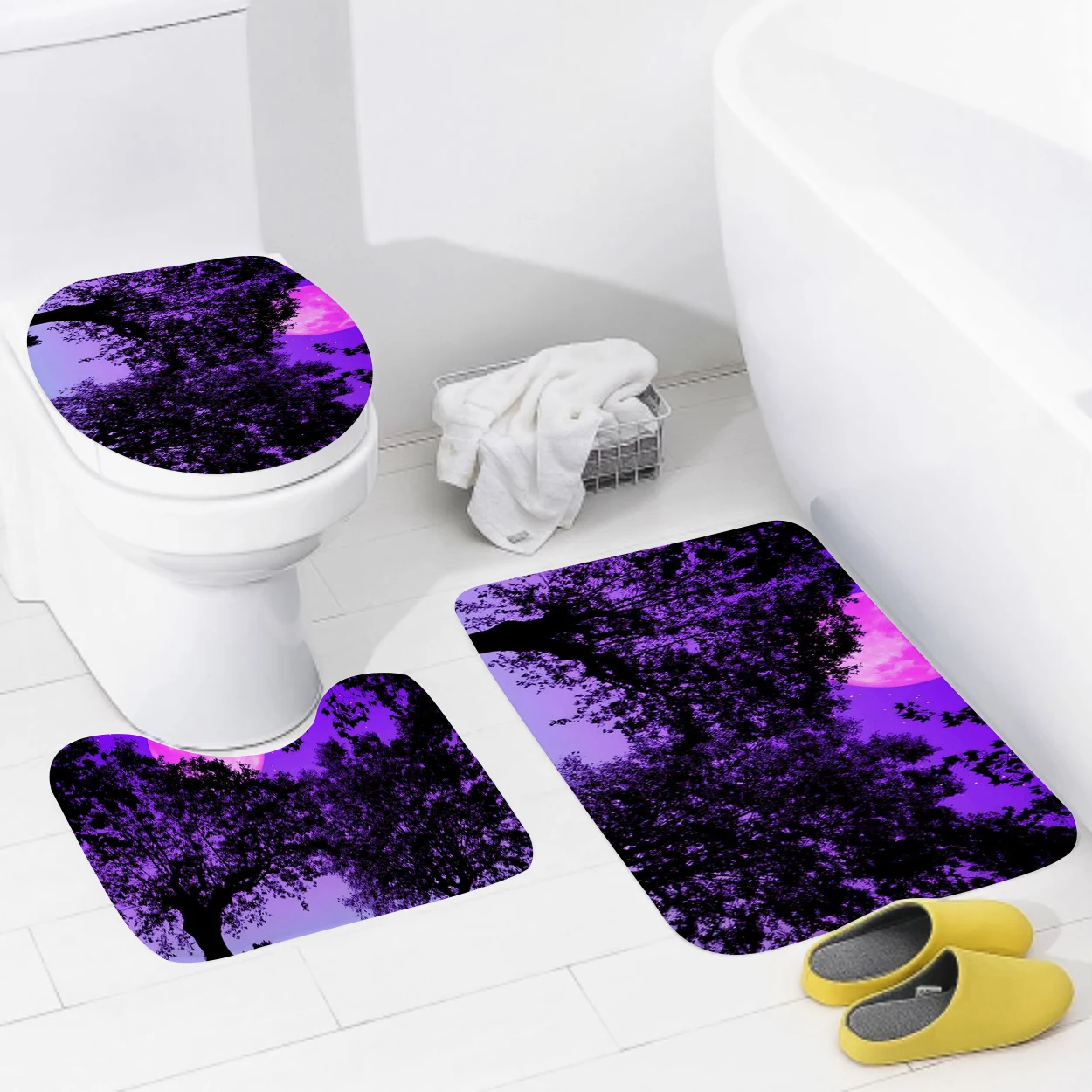 Home bathroom floor mats Bath Foot mat Animal oil paint style modern bathroom accessorie rug Toilet mat Bathtub anti-slip carpet 6
