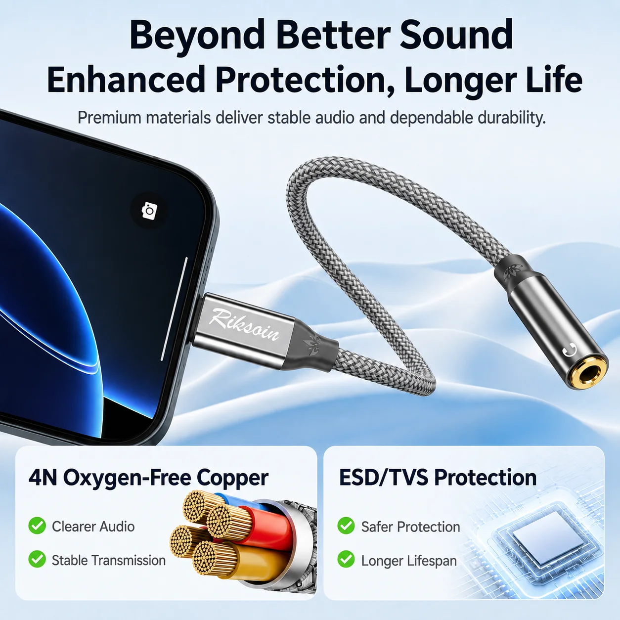 USB Type C to 3.5mm Audio Adapter Cable
