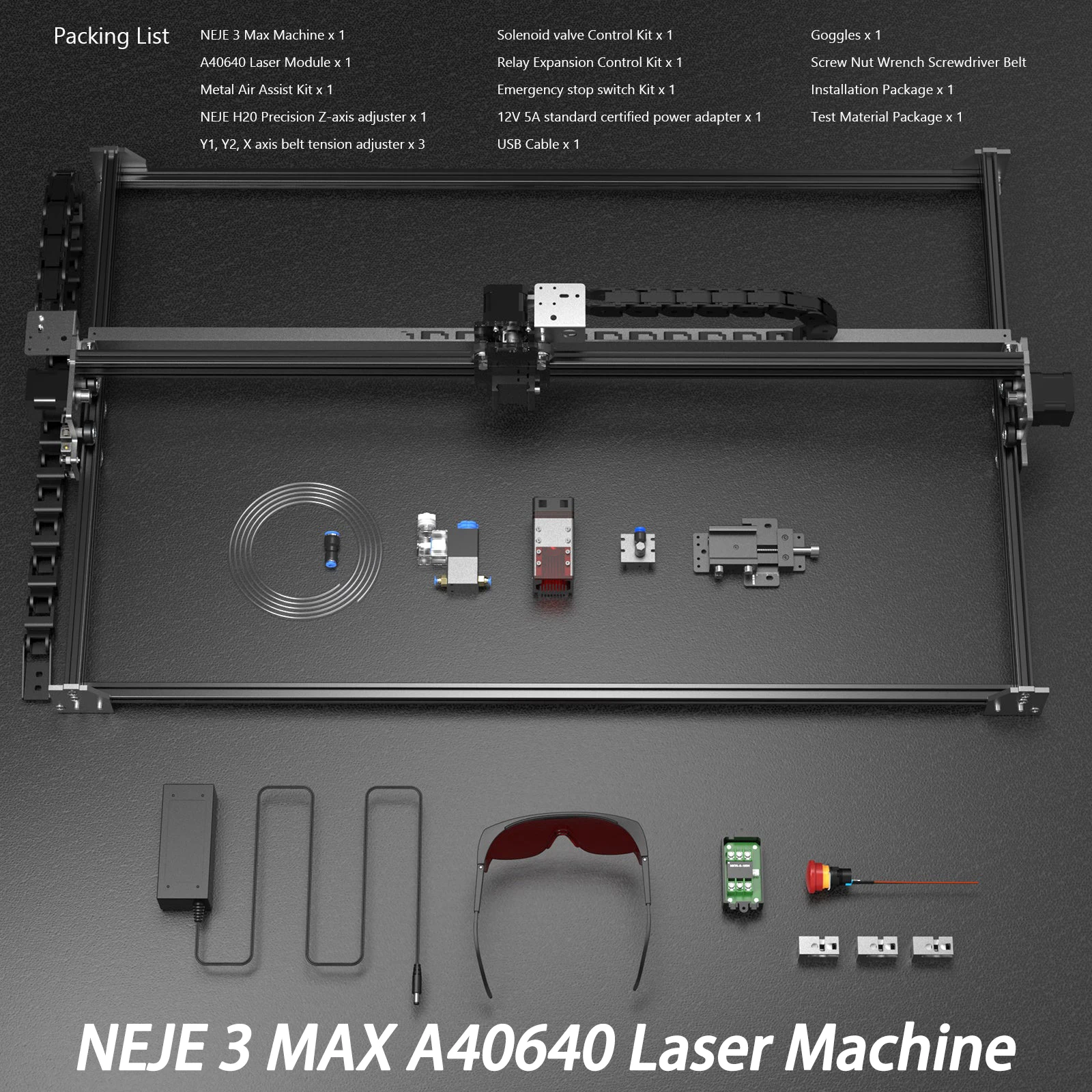 wood saw machine NEJE 3 Max A40640 CNC Desktop Wireless Laser Engraver Cutter Cutting Engraving Machine Router Lightburn GRBL App Control wood pellet maker Woodworking Machinery