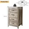 4PCS Farmhouse Dresser Set, Dresser and Nightstand Sets, Wooden Set. Including 6 Nightstand 5