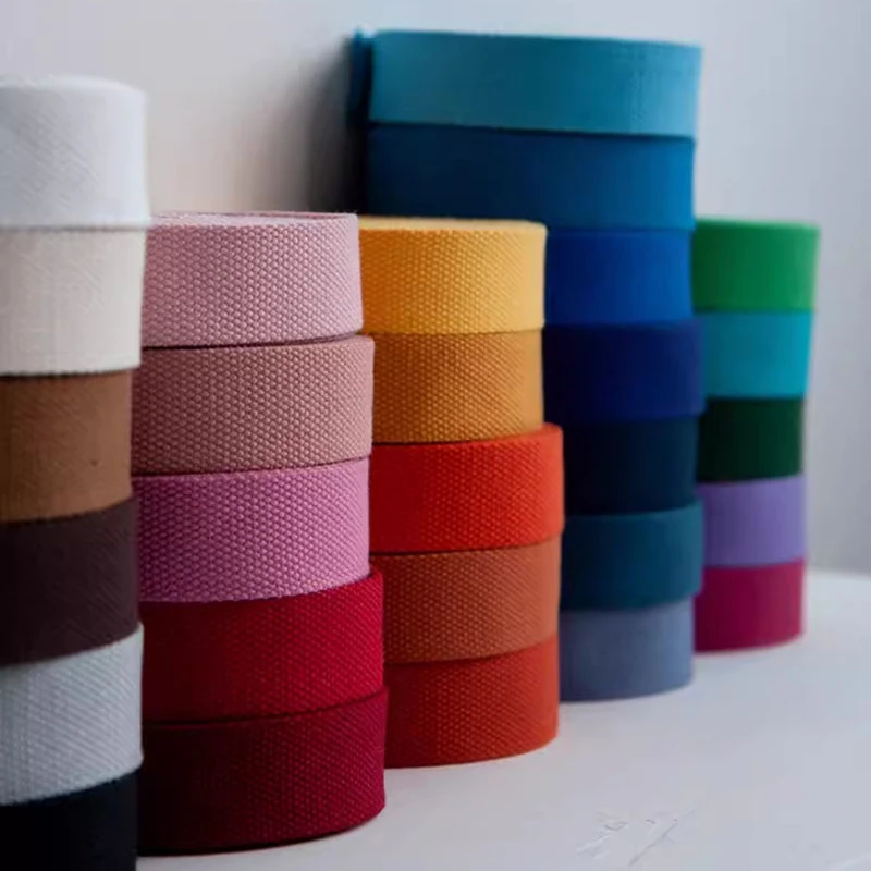Webbing Craft Supplies 5 Yards 20/25/32/38/50mm Polyester Cotton Canvas Webbings for Backpack Strap Belt