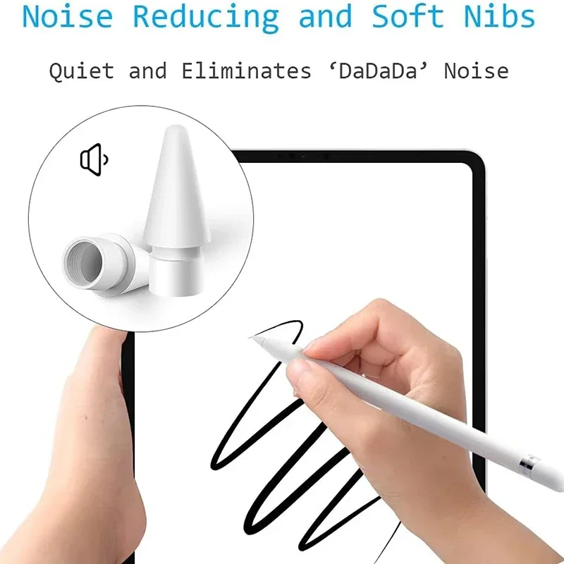 Replacement Pencil Tips for Apple Pencil 1st 2nd iPencil Smooth Spare Tablet Pen Nibs for iPad Pro 1/2 Stylus Fine Nib apple pencil nib pencil nib stylus pen tip pencil tips