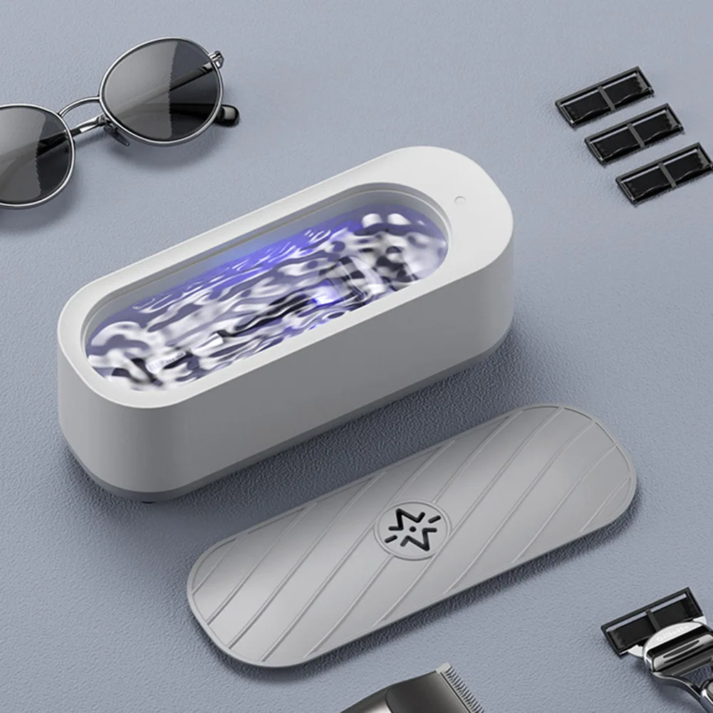 초음파 클리닝 머신 45000Hz 고주파 진동 초음파 세척기, 안경 워치 링 틀니 클리너