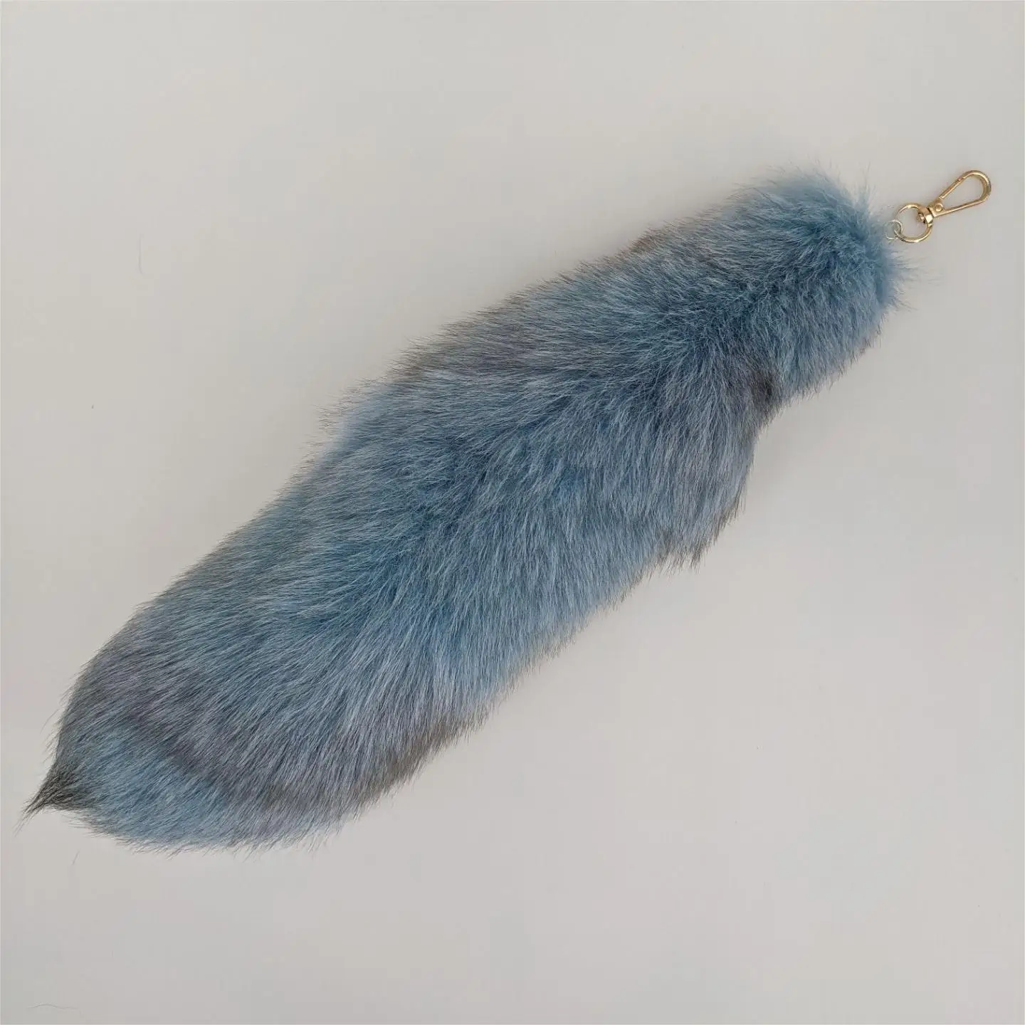 Luxurious Natural Fox Fur Tail Keychain - Chic Y2K Fashion Accessory, 40 cm