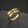 Personality I AM ENOUGH Rings Gold Silver Color Laser Engrave FAITH BLESSED HOPE LOVE Stainless Steel Jewelry For Women 5
