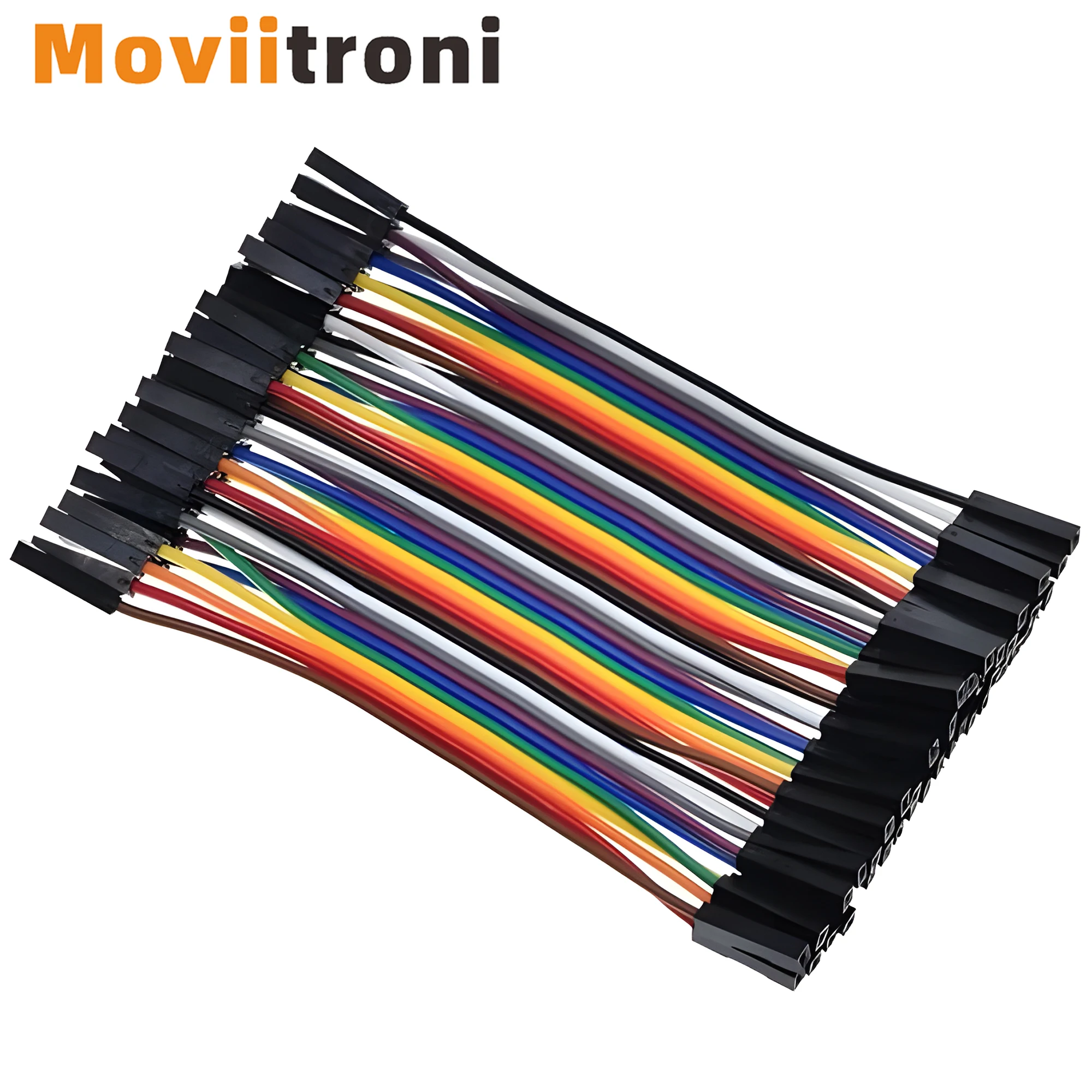 DIY Jumper Wire Kit with 40-Pin Connectors - Assorted Lengths and Genders