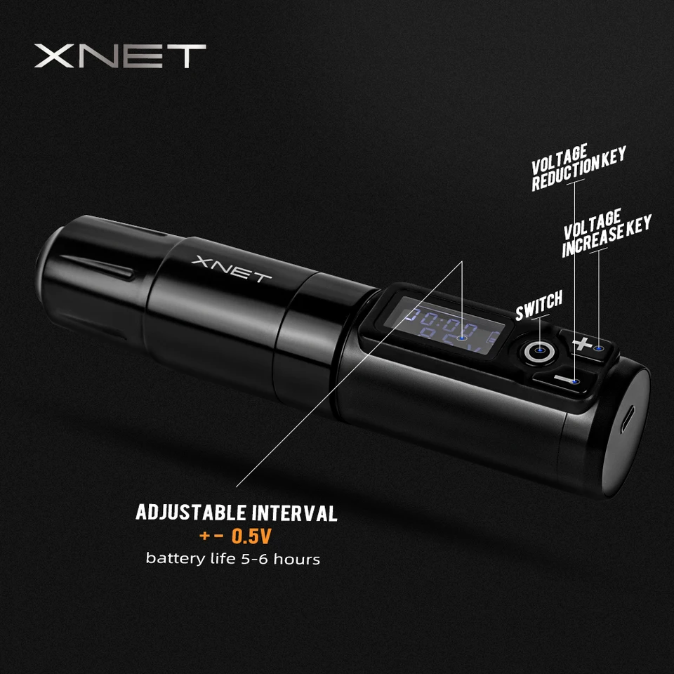 Xnet Professional Wireless Tattoo Machine Kit Complete Rotary