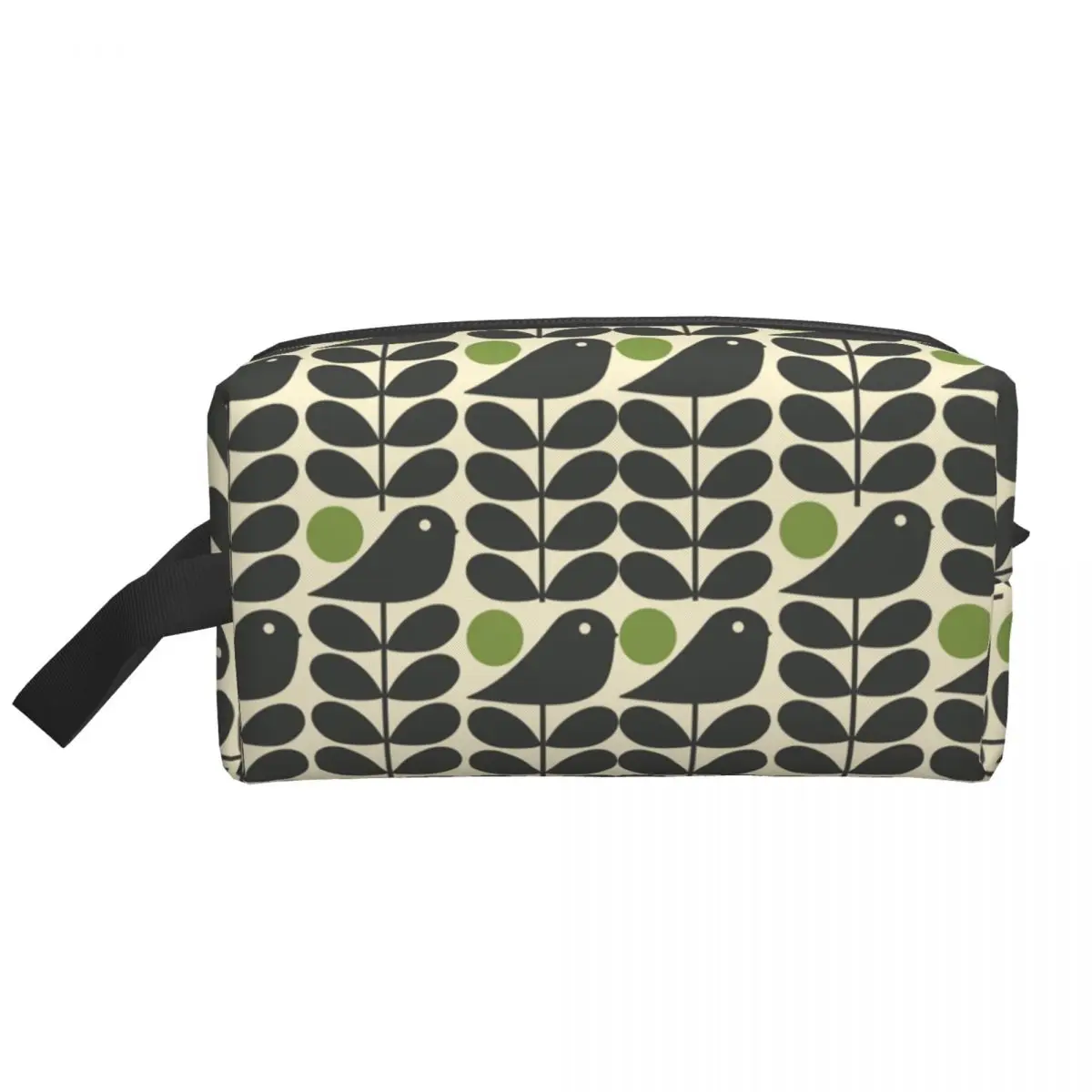 

Orla Kiely Multistem Birds Makeup Bag for Women Travel Cosmetic Organizer Fashion Scandinavian Flower Storage Toiletry Bags