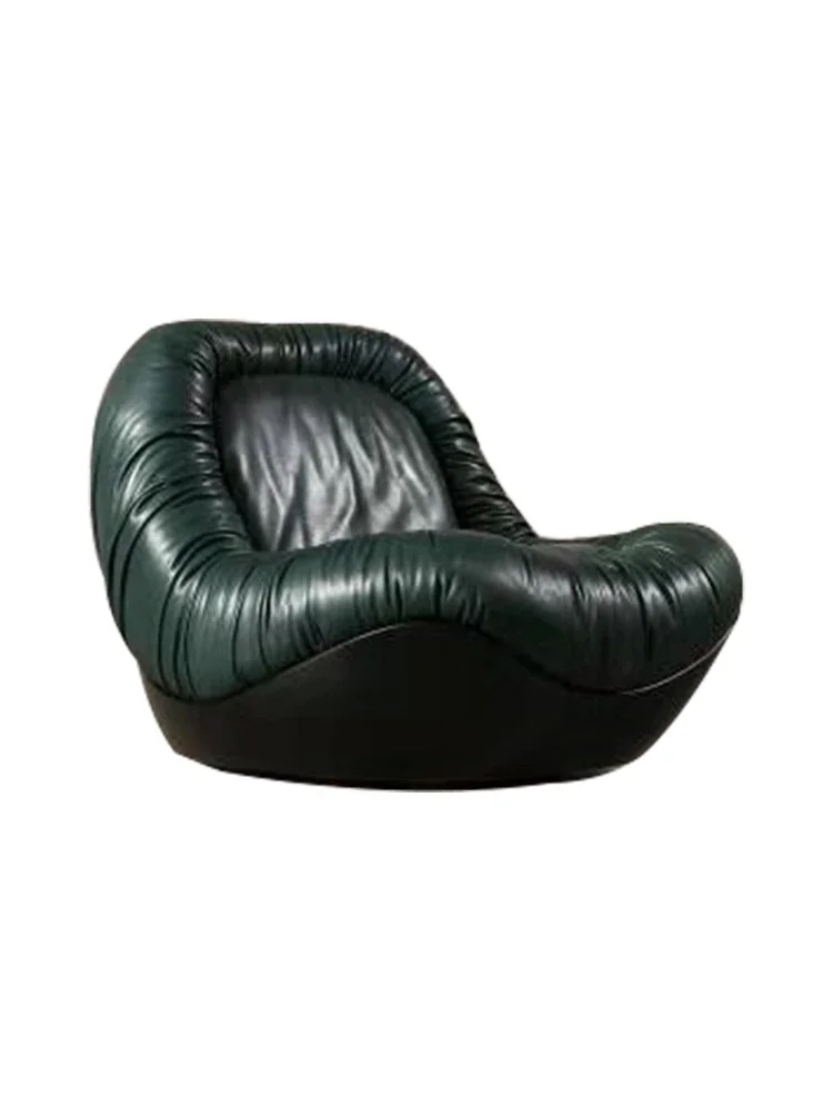 

Italian Minimalist Design Armchair Leather Art Couch