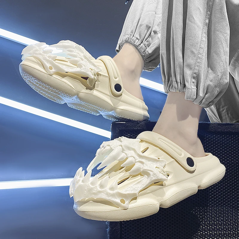 2023 Summer Women Men Sandals Light EVA Men's Casual Shoes Hole Shoes Clogs Lovers Home Garden Outdoor Male Beach Flat Slippers