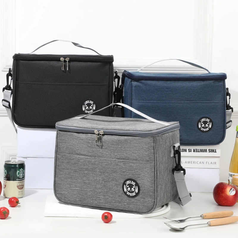 Large-capacity Hand-held with Shoulder Strap Insulated Bag Lunch Box Bag Student Thickened Waterproof Lunch Bag Insulated Case