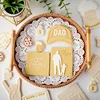 Happy Father's Day Style Cookie Cutter and Embosser Beer Hat Shape Cookie Stamp for Father's Day Dad Birthday