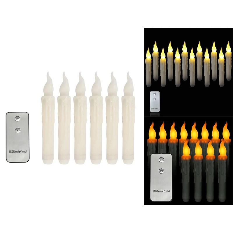 

2 Buttons Remote Control Long Pole Electronic Simulation Candle Lights LED Candle Lights Flash Lights
