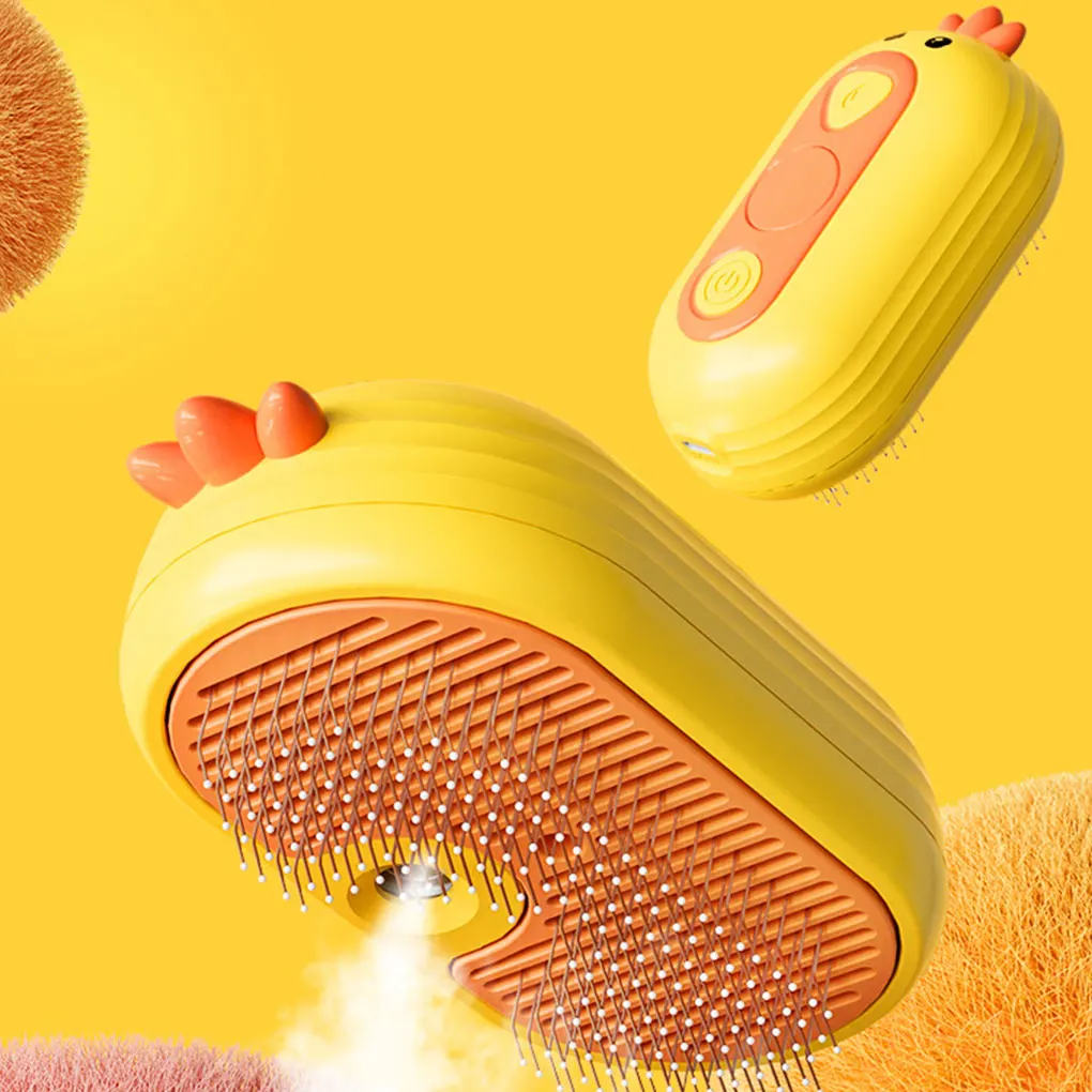 3 In 1 Steam Cat Grooming Tool Self Cleaning Durable Steam Cat Brush Easy To Clean