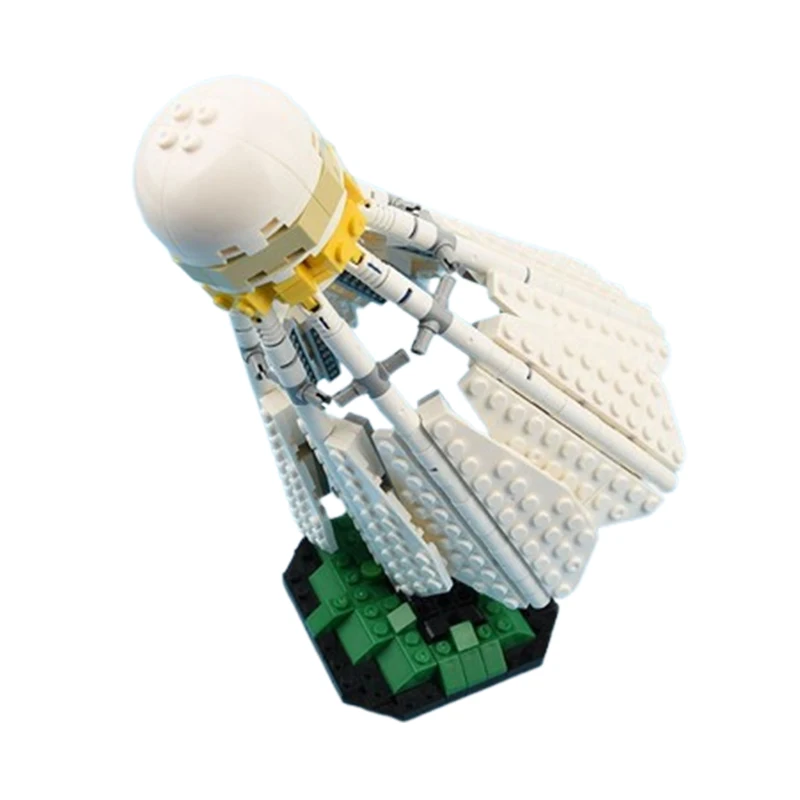 스폿 MOC-118885 스포츠 장비 배드민턴 장식품, 작은 입자 조립 빌딩 블록 모델 장난감