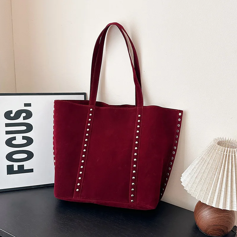 Fashion Microfiber Solid Sewing Shoulder Bags 2026 High Quality Retro Sweet Handbags Brand Sequined Large Capacity Bag for Women