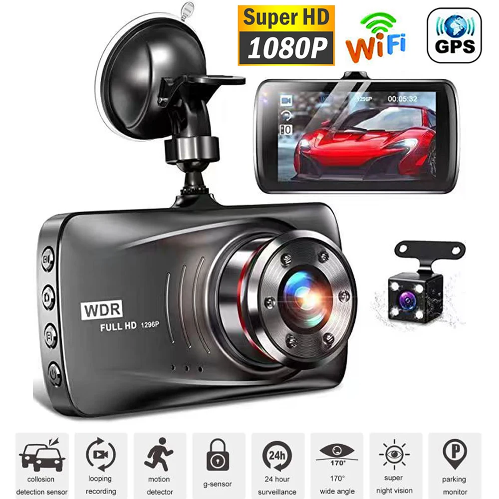 

Car DVR WiFi Full HD 1080P Dash Cam Rear View Vehicle Camera Video Recorder Night Vision Auto Dashcam GPS Logger Parking Monitor