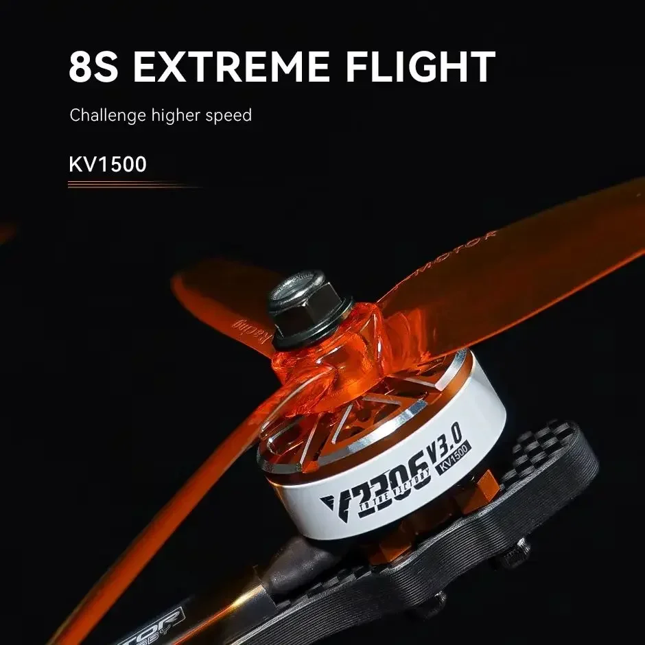 Lot de 4 moteurs Brushless V2306 V3 KV2550 pour drone FPV, emballage d'origine.