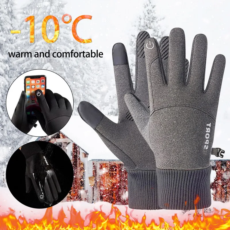 Winter Fishing Gloves 2 Finger Flip Waterproof Winter Gloves Windproof Men Women  Warm Protection Fish Angling Gloves 