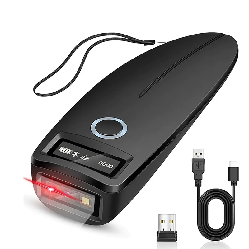 2D Barcode Scanner Bluetooth 2,4G Wireless 1D 2D QR Code Mini Handheld Tragbare Taschenleser IOS Android PC für Mobile Zahlung