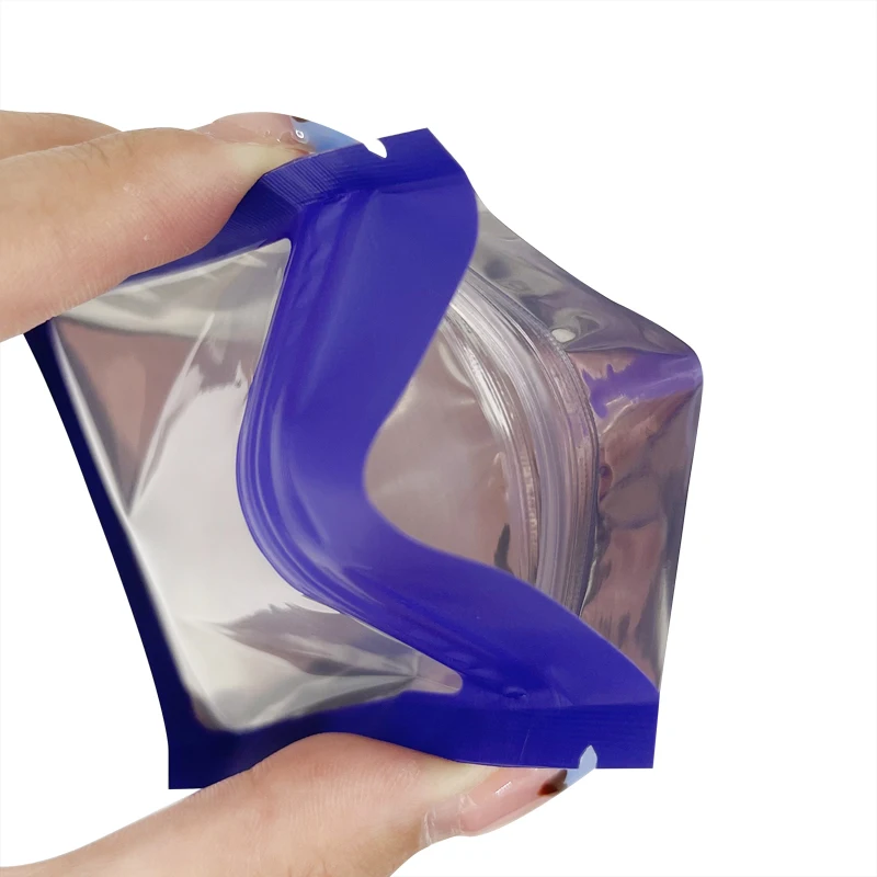 7x9cm Matte Colors With Clear Window Frosted Small Reusable Bag Smell Proof Resealable Zip Lock Mylar Bags Zipper Plastic Bag 6