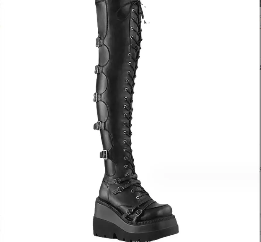 

New Autumn Winter High Boots For Women Fashion Thick Sole Long Boots Female Elegant Platform Women's Over the Knee High Boots