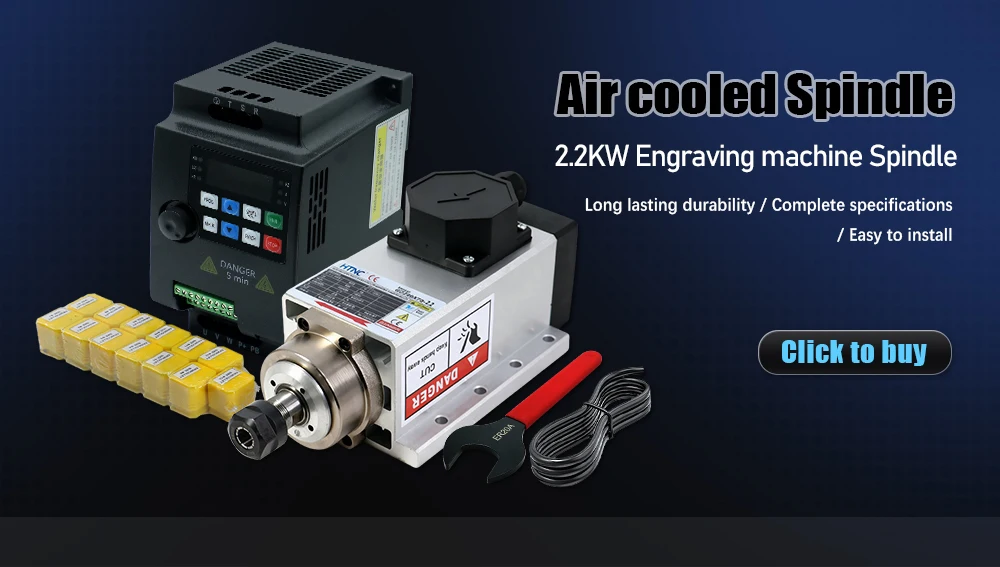 2.2kw Spindle Motor kit For Wood Aluminium Soft metal ER20 400hz 24000rpm 2200w