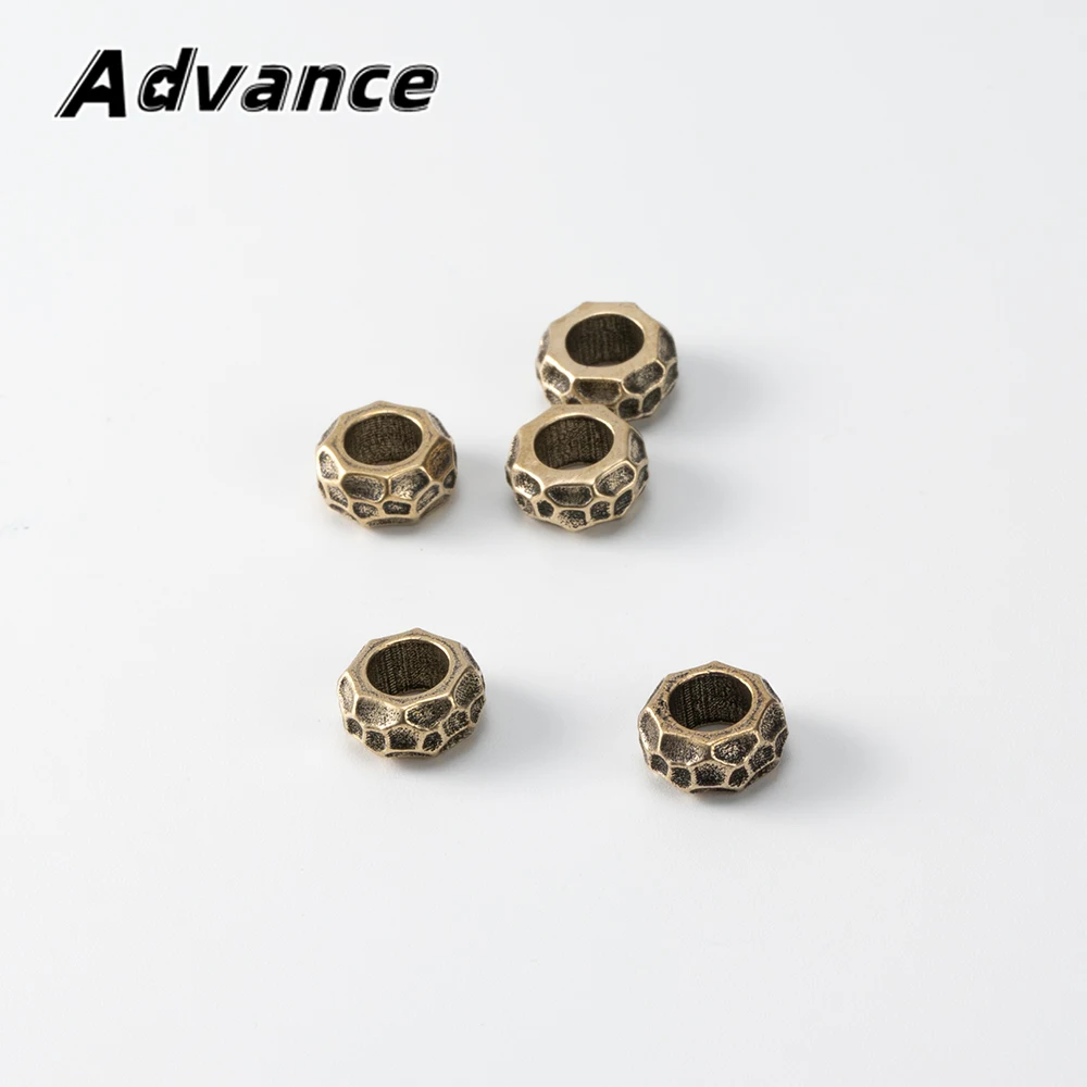 5pcs 망치 패턴 작은 구슬 황동 Paracord 로프 꼬리 펜던트 열쇠 고리 액세서리