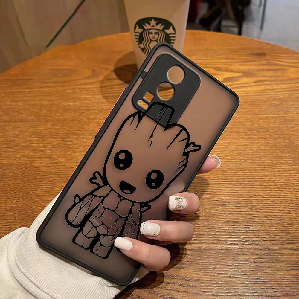 thumbnail image 1 of Funda mate para VIVO X90 X80 X70 5G X60 X50 X30 IQOO NEO 3 5 PRO PLUS X27 X23 X20 Funda Coque Capa Shell Marvel Comics Groot, 1 of 5