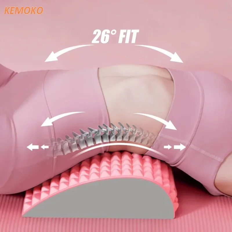 Neck Lumbar Support Massager for Neck Waist Back, Back Stretcher Pillow Sciatica, Herniated Disc Pain Relief Massage Relaxation adjustable back stretcher spinal support lumbar massager 4 level back stretcher herniated disc sciatica back muscle pain relief