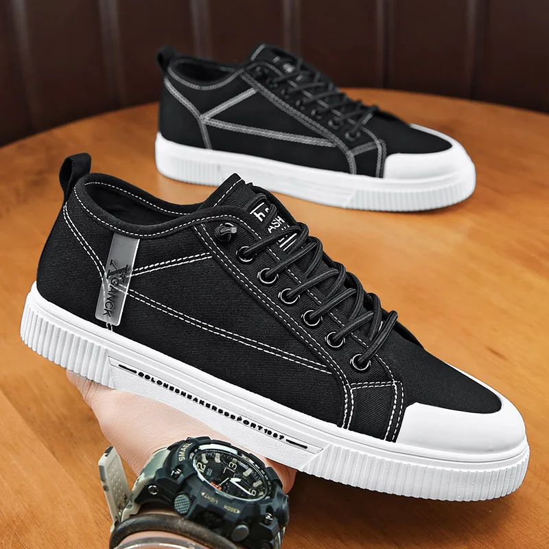 Men's Vulcanize Shoes Fashion Outdoor Breathable Casual Trendy Sneakers Male Canvas Shoes Platform Sneakers New Spring Summer